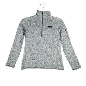 Patagonia Shirt Womens Small Marled Gray‎ 1/4 Zip Better Sweater Hiking Outdoors
